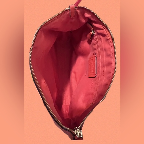 Coach Prairie Leather Satchel Crossbody Strap Lovely Orange Color Excellent Cond - Picture 12 of 17